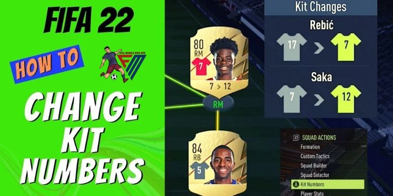How do I change my jersey number on FIFA Mobile FIFA 22 